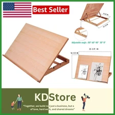 Large Adjustable Wooden Drafting Table Easel Sketching Board Art Studio