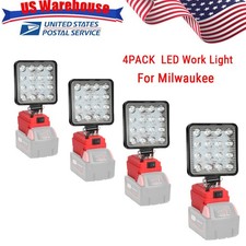 4PACK Wireless LED Work Light for Milwaukee M18 18V Battery USB Cordless Outdoor