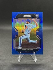 2022 Panini Prizm #96 Joe Barlow Blue Prizm Rookie Card Texas Rangers. rookie card picture