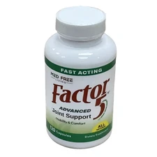 Med Free Living Factor 5 -Natural Joint & Muscle Support Complex – 120 Capsules