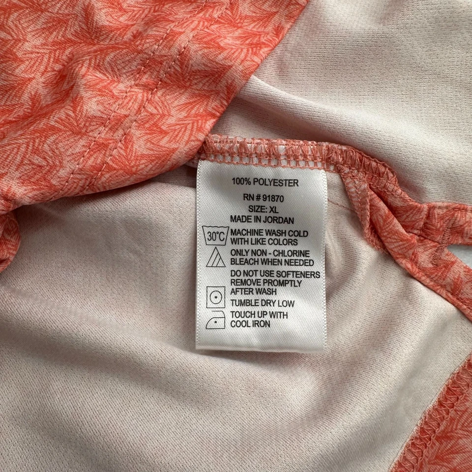 Pebble Beach Dry-Luxe Performance Polo Shirt XL Coral Golf Tennis Preppy - Image 3 of 4