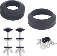 Universal Toilet Tank to Bowl Gasket,2 Kind Gasket and 2 Sets 5/16 3.15 Inch Sta