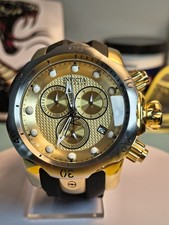 Invicta Venom Reserve 16151 Chronograph Gold Dial Silicone Strap