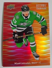 23 24 UPPER DECK ALLURE COLOR FLOW RED ORANGE WYATT JOHNSTON CF14