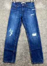 Levi's 502 Regular Taper Jeans Boy's 16 Reg Blue Distressed 5-Pocket Cotton