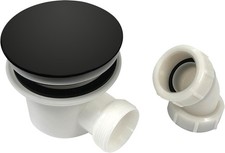 Noir Black Shower Waste | Fast Flow 90mm | Fast Flow | 40mm Trays | Black | Suit