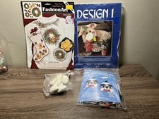 Variety 4 Vintage 80 90s Craft Kits Pig Bunny Dogs Xmas Appliques Soft Sculpt