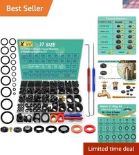 37 Size 1075 Pcs Faucet Washers O-Rings Kit Plumbing Gasket 3-in-1 Home U...