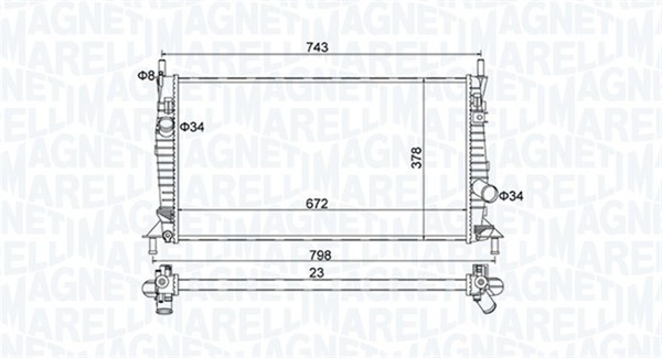 MotorküHler WasserküHler Magneti Marelli 350213157400 FüR Ford Focus 2 Turnier-image