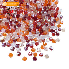 1000pcs Bicone Crystal Beads 4mm Mix Red AB Glass 4mm, Series