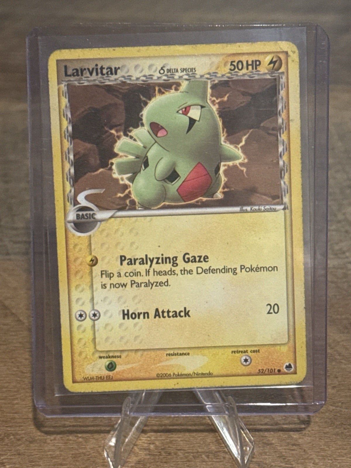 Larvitar Delta Species 52/101 EX Dragon Frontiers 2006 Pokemon LP