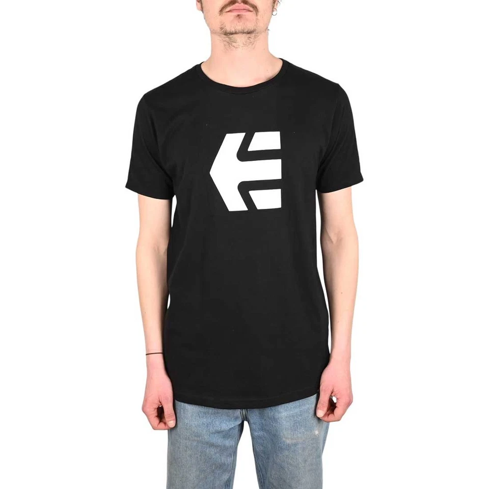 T-Shirt Etnies Icon S/S - Noir/Blanc - Photo 1/4