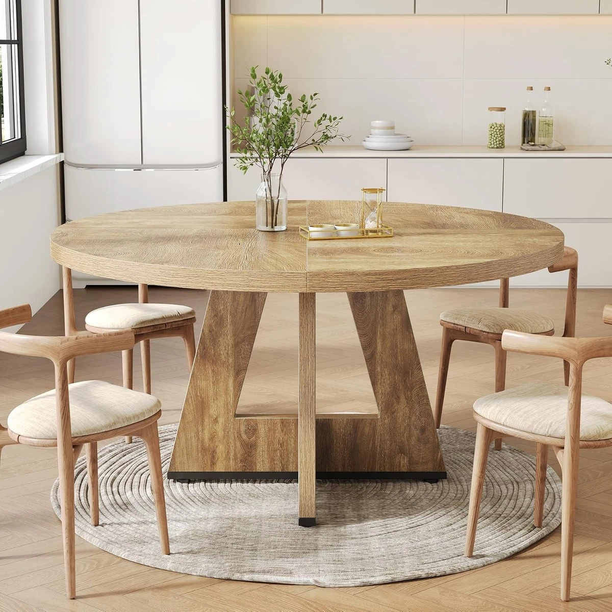 Round Oak Dining Furniture Sets for sale - eBay