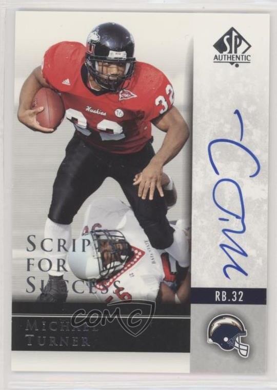 2004 SP Authentic Scripts for Success Michael Turner #SS-MT Rookie Auto RC 2r7
