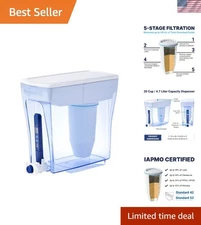 IAPMO Certified 20-Cup Ready-Pour Water Filter Dispenser for Pure Hydration