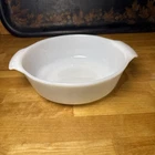 Vintage Oval white milk glass casserole dish Anchor Hocking Fire-King 1.5 Qt
