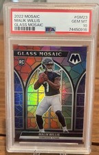 2022 Mosaic Malik Willis Stained Glass #GM23 PSA 10 Gem Mint Rookie Case Hit!