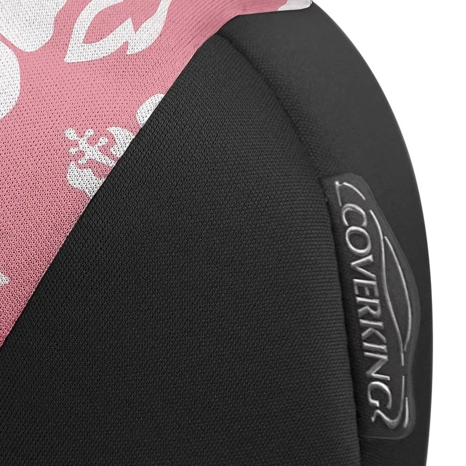 For Toyota Prius V 12 Seat Cover CR-Grade Neoprene 2nd Row Black & Hawaiian Pink Foto 4 de 4