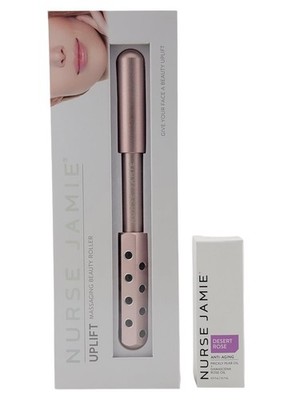 Nurse Jamie Uplift Massaging Beauty Roller & Desert Rose Anti-Aging Oil SEALED