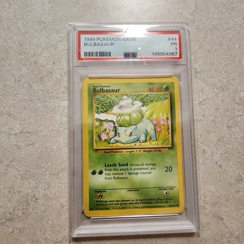 1999 POKEMON BASE SET 44/102 BULBASAUR PSA 1 Poor