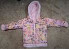 Disney Princess Girls Pink Reversible Hooded Fleece Puffer Jacket 4T — photo 1