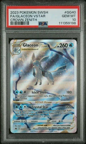 2023 Pokémon Glaceon VSTAR GG40 Crown Zenith PSA 10 GEM MINT