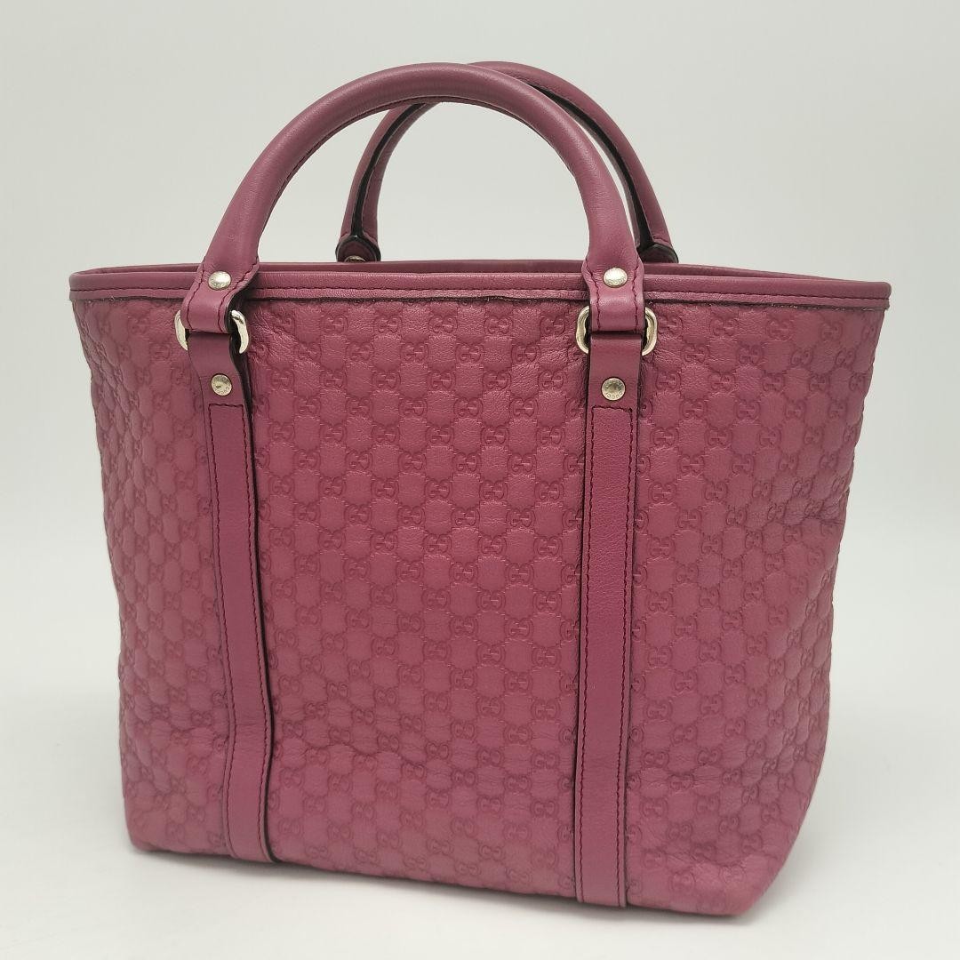 Gucci Mini Tote Bag Pink Leather GG Pattern Kids Series Excellent Condition thumbnail 2