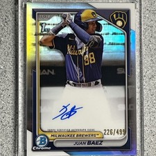 2024 Bowman Chrome - Prospect Autographs Juan Baez #CPA-JBA Refractor /499 (AU,
