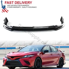 NEW GLOSS BLACK Front Bumper Lip Splitter For Camry SE XSE 2018-2020 