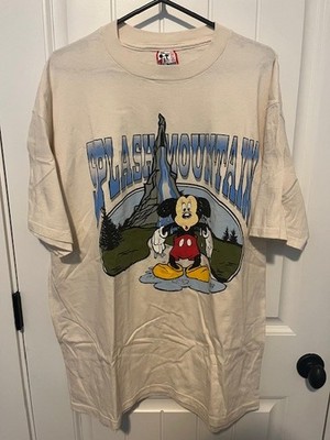 Vintage 90's Disney Splash Mountain Mickey Mouse T-Shirt Size XXL Double Sided