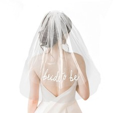 Bride To Be Veil Bachelorette Party White Short Comb Wedding Engagement Gift