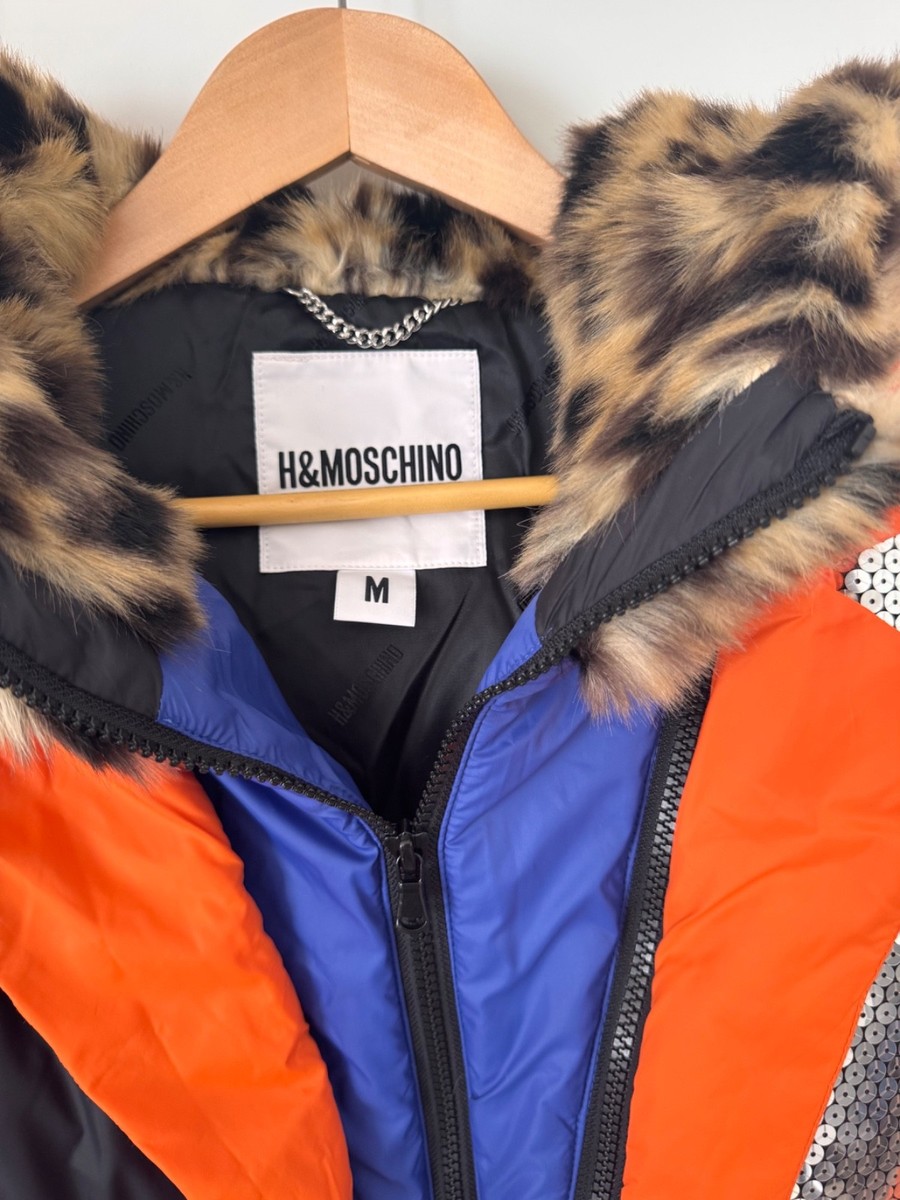 Moschino x H&M Sequin, Blue, Orange, Black, and Leopard Down
