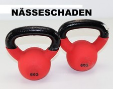 Kettlebell Set 2x 6 kg Metall Kugelhantel Schwunghantel Gusseisen Gewicht 12 kg
