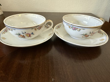 Antique Kahla Porcelain Cup & Saucer Floral P...
