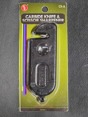 NEW Carbide Knife & Scissor Sharpener Compact V Positioned/dual angle 1 3/4 x 5''