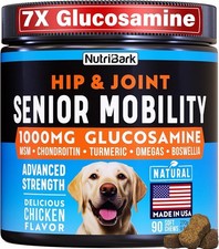 Senior Dog Joint Supplement 1000mg Glucosamine for Dogs Hips Joint Care USA Made