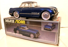 Vintage New Toy Deluxe Blue 1950s Corvette Heavy Gauge Friction Sedan