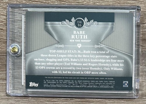 2011 Topps Tier One #TSR16 Babe Ruth Top Shelf Dual Bat Relics #/99 - Picture 2 of 2