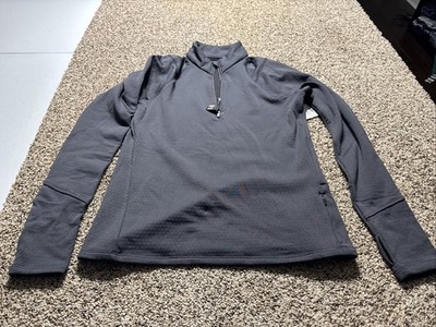 DSG Run Grid 1/4 Zip Gray Size M L/S Lightweight Pullover Womens Cold Gear