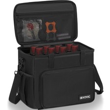 IBVIVIC 8 Slots Wireless Microphone Case with Foam, 1680D 8 Slots, Black