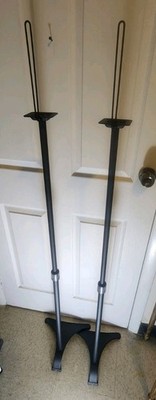 Pair Speaker Stands Atlantic Adjustable Height Satellite 27-49   Surround Set 2