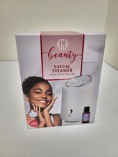 L Beauty Facial Steamer With Essential Oil - Refillable White/Pink