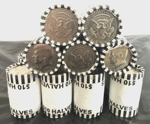 Unsearched Kennedy Half Dollar Rolls OBW Sealed Rolls 50 cent coins (10 Face val
