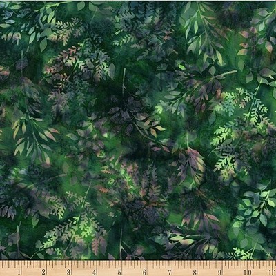 Hoffman Batiks Fabric - Bali Batik - Bonsai Leafy Branches  #X2627-433
