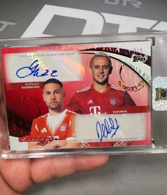 Topps Lineage Bayern FC Bundesliga Dual Auto HFA-GR Rafinha Raphael Guerreiro /5