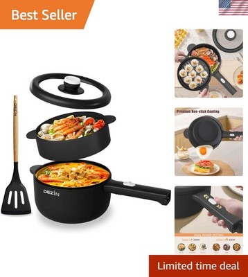 Hot Pot Electric, 2L Non-Stick Sauté Pan, Rapid Noodles Cooker, Mini Portable...