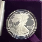1986-S American Silver Eagle $1 - 1oz. .999 / Proof / w/Box & COA - No Reserve!