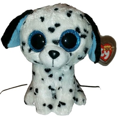 Ty Large Plush Beanie Boos FETCH the Dalmatian Dog (Glitter Eyes) (9 Inch) MWMTs