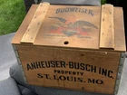New ListingVintage Anheuser-Busch Budweiser Wooden Beer Crate Box St. Louis MO Brewery 1976