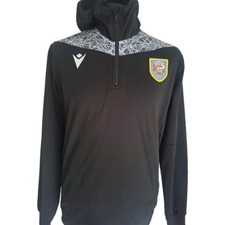 Maillot à capuche Macron Cardiff Rugby manches longues entraînement top quart zip taille XL